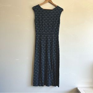 Boden Midi Blue Floral Patterned Dress, very flattering